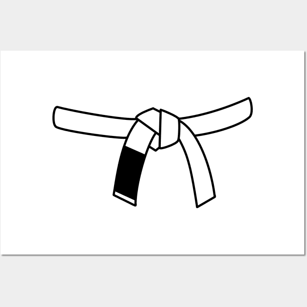 Brazilian Jiu Jitsu (BJJ) White Belt Wall Art by idlei